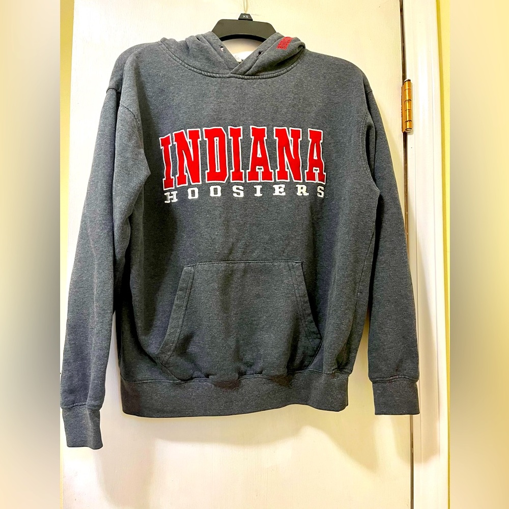 Vintage Indiana University IU Hoosiers hoodie sweatshirt w/ pocket Unisex Medium